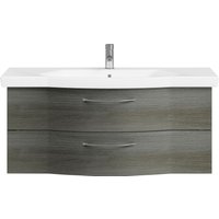 Saphir Badmöbel-Set "6005 Sprint Keramik-Waschtisch mit Unterschrank, 122 cm breit", (1 St.), Waschplatz inkl. Türdämpfer, 2 Schubladen, Waschtisch Set von Saphir