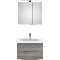 Saphir Badmöbel-Set "6005 Sprint 2-teilig, Keramik-Waschtisch mit LED-Spiegelschrank", (2 St.), Waschplatz 82 cm breit, inkl. Türdämpfer, 2 Türen, 2 Schubladen von Saphir