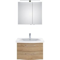 Saphir Badmöbel-Set "6005 Sprint 2-teilig, Keramik-Waschtisch mit LED-Spiegelschrank", (2 St.), Waschplatz 82 cm breit, inkl. Türdämpfer, 2 Türen, 2 Schubladen von Saphir