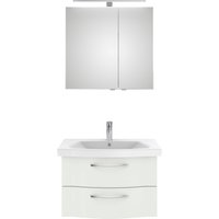 Saphir Badmöbel-Set "6005 Sprint 2-teilig, Keramik-Waschtisch mit LED-Spiegelschrank", (2 St.), Waschplatz 82 cm breit, inkl. Türdämpfer, 2 Türen, 2 Schubladen von Saphir