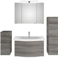 Saphir Badmöbel-Set "6005 Sprint 4-teilig, Keramik-Waschtisch mit LED-Spiegelschrank", (5 St.) von Saphir