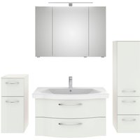 Saphir Badmöbel-Set "6005 Sprint 4-teilig, Keramik-Waschtisch mit LED-Spiegelschrank", (5 St.), Unterschrank, Midischrank, inkl. Türdämpfer, 5 Türen, 5 Schubladen von Saphir
