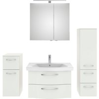 Saphir Badmöbel-Set "6005 Sprint 4-teilig, Keramik-Waschtisch mit LED-Spiegelschrank", (5 St.) von Saphir