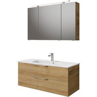 Saphir Badmöbel-Set "Serie 6025 2-teilig Mineralmarmor-Waschtisch mit LED-Spiegelschrank" 2 Stk. tlg. von Saphir