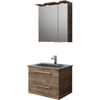 Saphir Badmöbel-Set "Serie 6025 2-teilig Mineralmarmor-Waschtisch mit LED-Spiegelschrank" 2 Stk. tlg. von Saphir