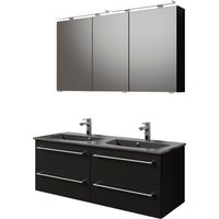 Saphir Badmöbel-Set "Serie 6025 2-teilig Mineralmarmor-Waschtisch mit LED-Spiegelschrank" 2 Stk. tlg. von Saphir