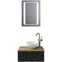 Saphir Badmöbel-Set "Serie 6915", (4 St.), Gäste-Bad, 61 cm breit, mit LED-Spiegel, offenem Fach und 2 Türen von Saphir