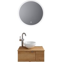 Saphir Badmöbel-Set "Serie 6915", (4 St.), Gäste-Bad, 70 cm breit, mit LED-Spiegel, offenem Fach und 2 Türen von Saphir