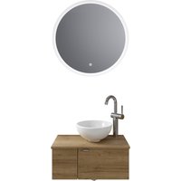 Saphir Badmöbel-Set "Serie 6915", (4 St.), Gäste-Bad, 70 cm breit, mit LED-Spiegel, offenem Fach und 2 Türen von Saphir