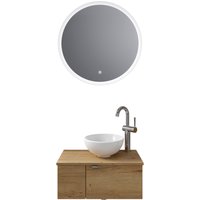 Saphir Badmöbel-Set "Serie 6915", (4 St.), Gäste-Bad, 70 cm breit, mit LED-Spiegel, offenem Fach und 2 Türen von Saphir