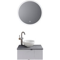 Saphir Badmöbel-Set "Serie 6915", (4 St.), Gäste-Bad, 70 cm breit, mit LED-Spiegel, offenem Fach und 2 Türen von Saphir
