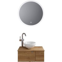 Saphir Badmöbel-Set "Serie 6915", (4 St.), Gäste-Bad, 70 cm breit, mit LED-Spiegel, offenem Fach und 2 Türen von Saphir