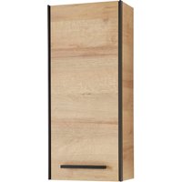 Saphir Hängeschrank "Quickset 395 Wand-Badschrank 30 cm breit mit 1 Tür und 2 Einlegeböden", Badezimmer-Hängeschrank inkl. Türdämpfer, Griffe in Schwarz von Saphir