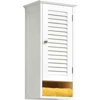 Saphir Hängeschrank "Quickset 928 Wand-Badschrank, 1 Tür, 1 Einlegeboden, 1 Nische", Badezimmer-Hängeschrank, 32 cm breit, Weiß, Landhaus-Stil von Saphir