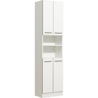 Saphir Hochschrank "Quickset 953 Badschrank 50 cm breit, 4 Türen, Nische, 3 Einlegeböden" von Saphir