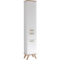Saphir Hochschrank "Quickset Badschrank 35,5 cm breit, 2 Türen, 1 Schublade", Badezimmer-Hochschrank inkl. Türdämpfer, Holzgriffe von Saphir