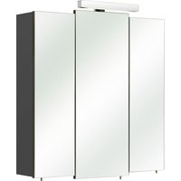 Saphir Spiegelschrank "Quickset 311 Badschrank, 3 Spiegeltüren, 6 Einlegeböden, 68 cm breit", inkl. LED-Beleuchtung, Schalter-/Steckdosenkombination von Saphir