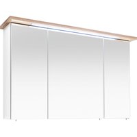 Saphir Spiegelschrank "Quickset 923 Badschrank, 3 Spiegeltüren, 6 Einlegeböden, 115 cm breit", inkl. LED-Beleuchtung, Türdämpfer, Schalter-/Steckdosenkombination von Saphir