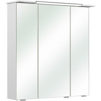 Saphir Spiegelschrank "Quickset 376 Badschrank, 3 Spiegeltüren, 6 Einlegeböden, 67 cm breit", inkl. LED-Beleuchtung, Türdämpfer, Schalter-/Steckdosenkombination von Saphir