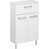 Saphir Unterschrank "Quickset Badschrank mit 2 Türen, 1 Schublade, 50 cm breit", Badezimmer-Unterschrank inkl. Türdämpfer, Griffe in Chrom Glanz von Saphir