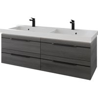 Saphir Waschtisch "Serie Balto Mineralmarmor-Waschtisch mit Unterschrank, 147,8 cm breit" 2 Stk. tlg. Doppel-Waschplatz mit 4 Schubladen, in verschiedene Ausführungen von Saphir