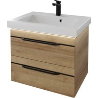 Saphir Waschtisch "Serie Balto Mineralmarmor-Waschtisch mit Unterschrank, 64,4 cm breit" 2 Stk. tlg. Waschplatz mit 2 Schubladen, Badschrank in verschiedenen Ausführungen von Saphir