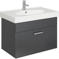 Saphir Waschtisch "Quickset Keramikwaschtisch mit Unterschrank, 80 cm breit" von Saphir