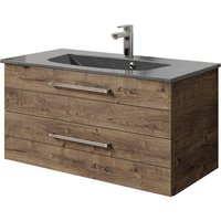 Saphir Waschtisch "Serie 6025 Mineralmarmor-Waschtisch mit Unterschrank, 97 cm breit", Waschplatz mit 2 Schubladen, hängend, verschiedene Ausführungen von Saphir