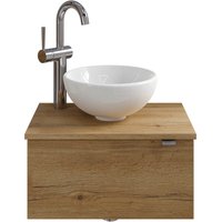 Saphir Waschtisch "Serie 6915 Waschschale mit Unterschrank für Gästebad, Gäste WC", 51 cm breit, 1 Tür, Waschtischplatte, kleine Bäder, ohne Armatur von Saphir