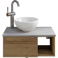 Saphir Waschtisch "Serie 6915 Waschschale mit Unterschrank für Gästebad, Gäste WC", 61 cm breit, 1 Tür, offenes Fach, kleine Bäder, ohne Armatur von Saphir