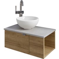 Saphir Waschtisch "Serie 6915 Waschschale mit Unterschrank für Gästebad, Gäste WC" Keramik-Aufsatzbecken, Waschtischplatte, Waschtischunterschrank, 3 Stk. tlg. 61 cm breit, 2 Türen, offenes Fach, kleine Bäder, ohne Armatur Saphir Waschtisch "Serie 6915 Waschschale mit Unterschrank für Gästebad, Gäste WC" Keramik-Aufsatzbecken, Waschtischplatte, Waschtischunterschrank, 3 Stk. tlg. 61 cm breit, 2 Türen, offenes Fach, kleine Bäder, ohne Armatur von Saphir
