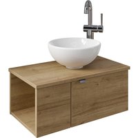 Saphir Waschtisch "Serie 6915 Waschschale mit Unterschrank für Gästebad, Gäste WC", 61 cm breit, 2 Türen, offenes Fach, kleine Bäder, ohne Armatur von Saphir