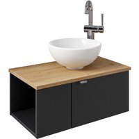 Saphir Waschtisch "Serie 6915 Waschschale mit Unterschrank für Gästebad, Gäste WC", 61 cm breit, 2 Türen, offenes Fach, kleine Bäder, ohne Armatur von Saphir