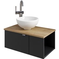 Saphir Waschtisch "Serie 6915 Waschschale mit Unterschrank für Gästebad, Gäste WC", 61 cm breit, 2 Türen, offenes Fach, kleine Bäder, ohne Armatur von Saphir