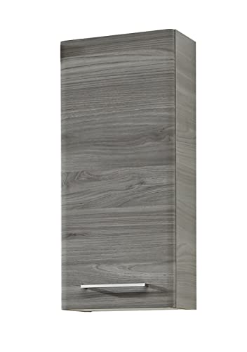 Pelipal Badezimmer Hängeschrank Quickset 916 in Sangallo Grau quer, 30 cm breit | Bad Wandschrank mit 1 Tür und 2 Einlegeböden von Pelipal