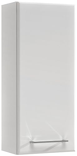 Pelipal Badezimmer Hängeschrank Quickset 376 in Weiß Hochglanz, 30 cm breit | Bad Wandschrank mit 1 Tür und 2 Glas-Einlegeböden von Pelipal
