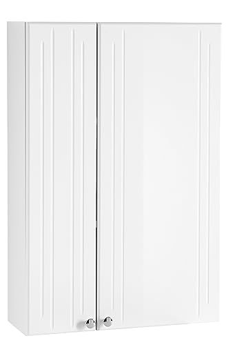 Pelipal Badezimmer Hängeschrank Quickset 955 in Weiß Hochglanz, 50 cm breit | Bad Wandschrank mit 2 Türen und 2 Einlegeböden von Pelipal