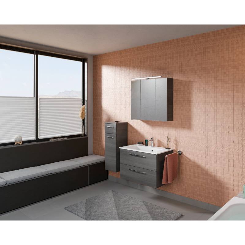 Pelipal Badmöbel-Set Trentino Unterschrank 107 cm Graphit Struktur Quer von Pelipal