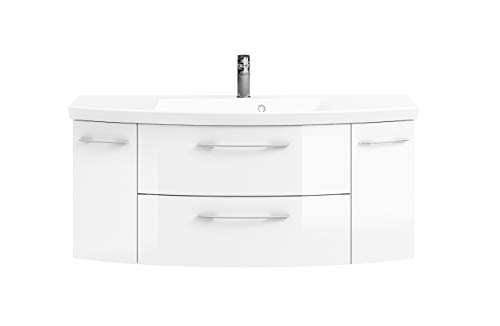 Pelipal Cassca Sprint Bad Möbel/Weiß Hochglanz, Waschtisch + Unterschrank 121 cm von Pelipal