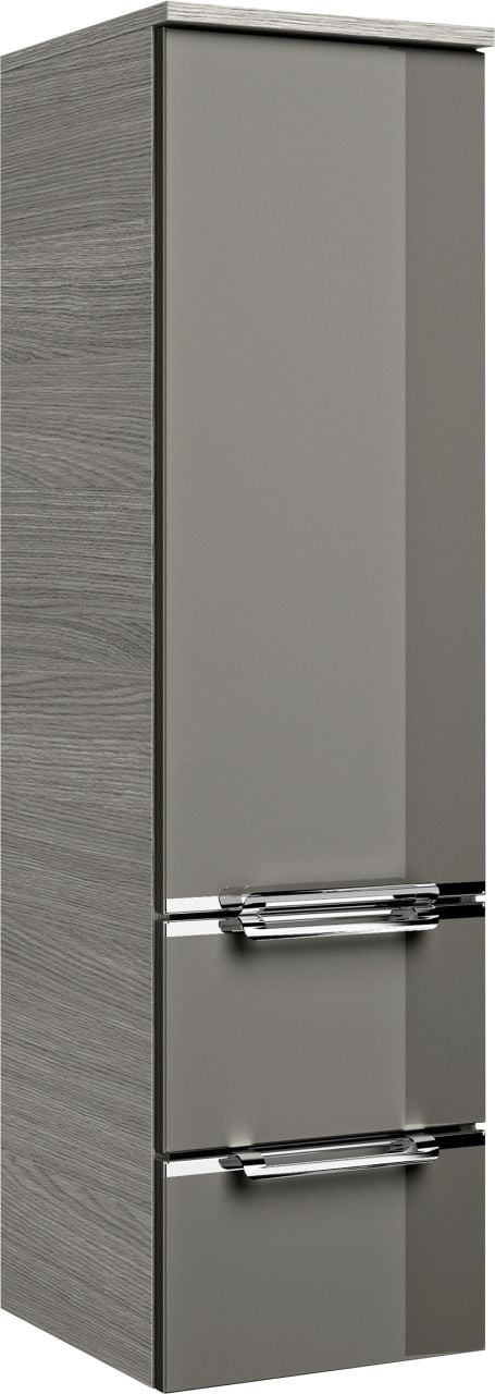 Pelipal Midischrank Trentino Beimöbel Glas grau, graphit struktur quer von Pelipal