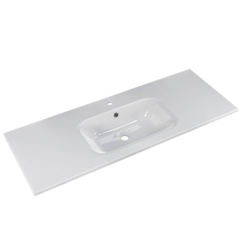 Pelipal Mineralmarmor-Waschbecken Quantum 07 Weiß 121 cm von Pelipal