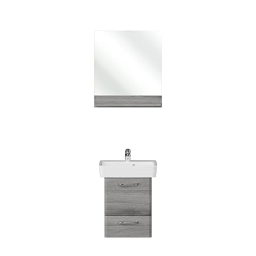 Pelipal Quickset 328 Badmöbel-Set, Holzwerkstoff, Graphit Struktur quer, 200/50/39 cm von Pelipal