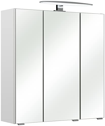Pelipal Quickset 953 Spiegelschrank 01-I, Holzwerkstoff, Weiß Glanz, 70x65x20 cm von Pelipal