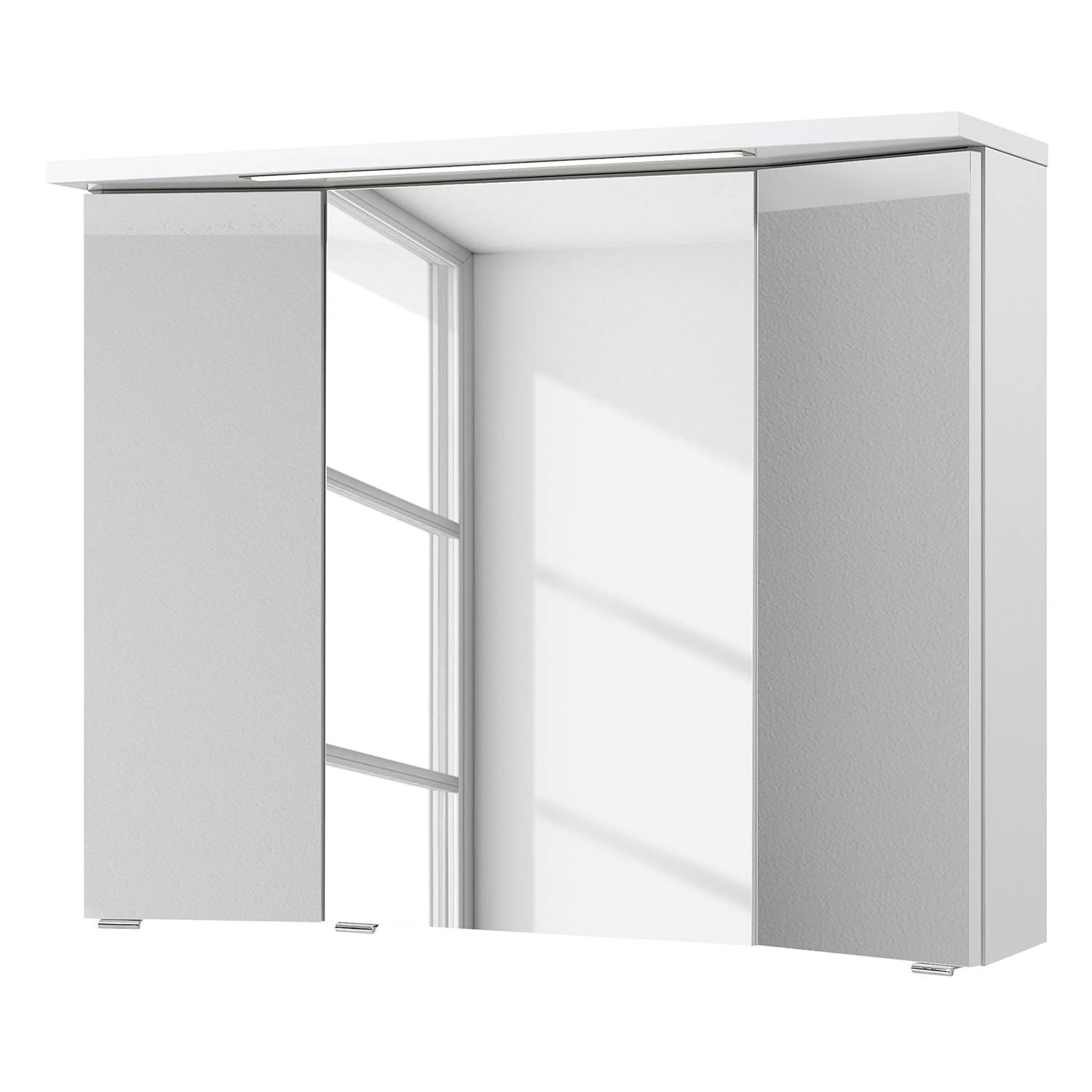Pelipal Spiegelschrank Enna Spanplatte Weiß 90x72x20 cm (BxHxT) Spiegel Modern 3-türig von Pelipal