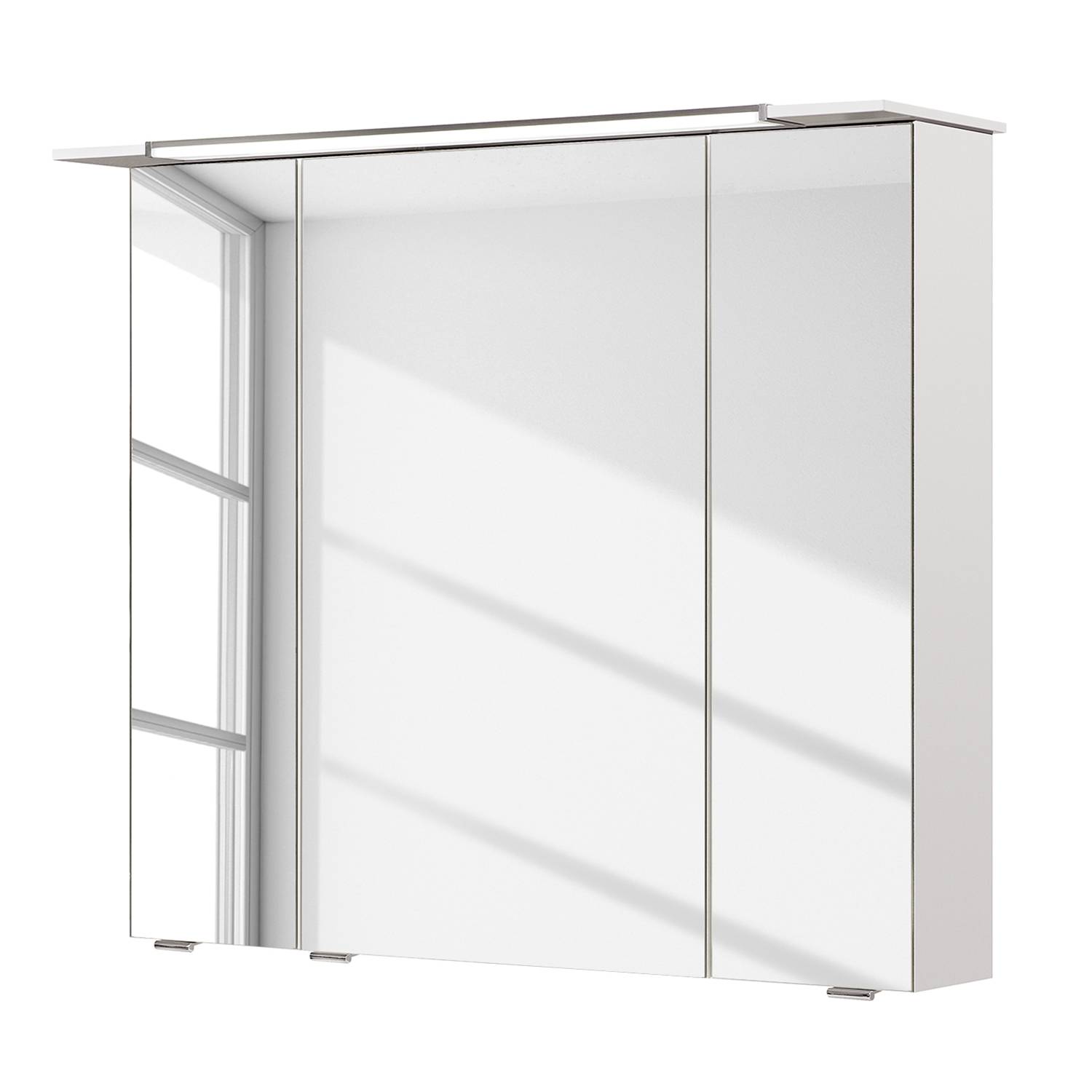 Pelipal Spiegelschrank Licata II Spanplatte Weiß 82x71x22 cm (BxHxT) Spiegel Modern 3-türig von Pelipal