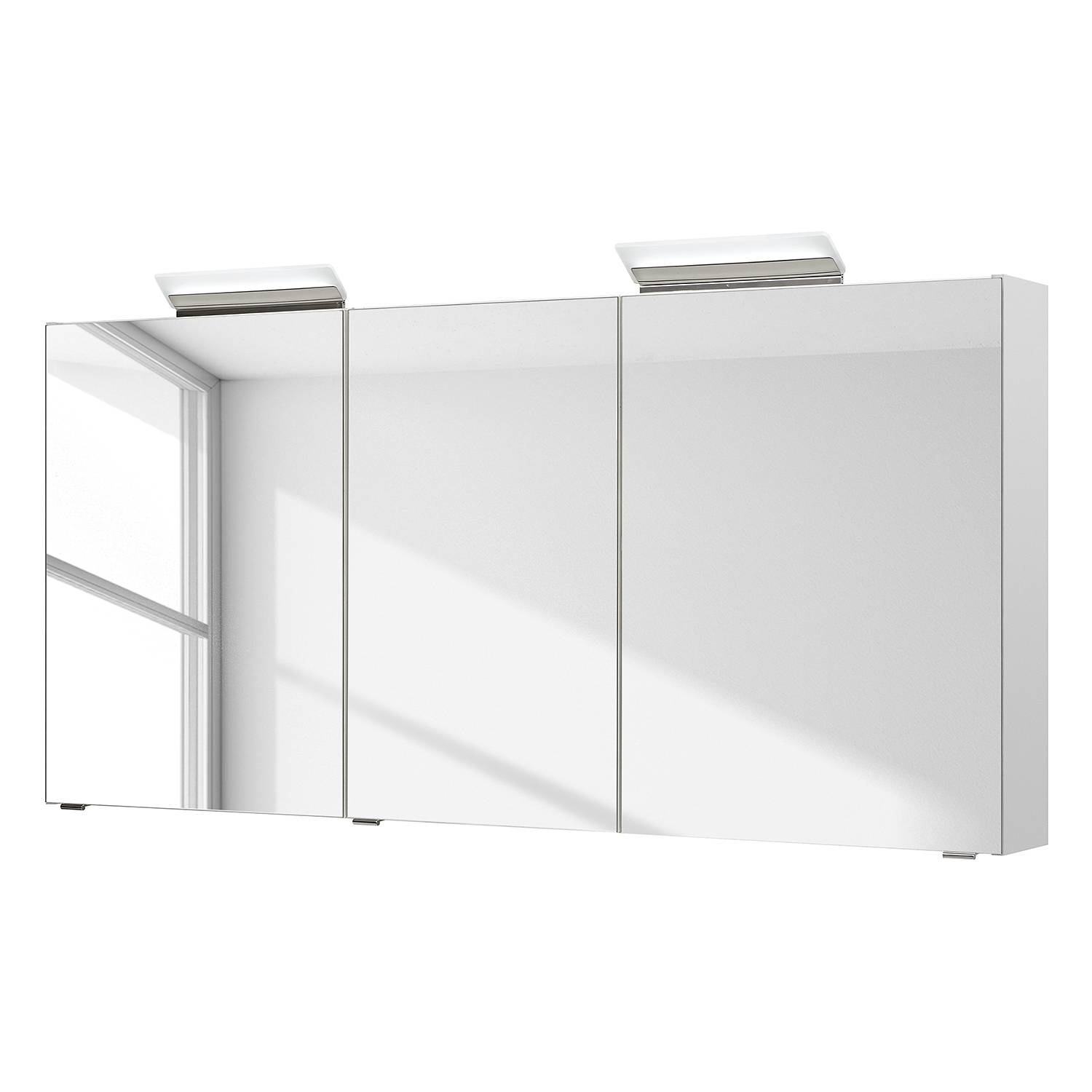 Pelipal Spiegelschrank Oria IV Spanplatte Weiß 147x70x16 cm (BxHxT) Spiegel Modern 3-türig von Pelipal