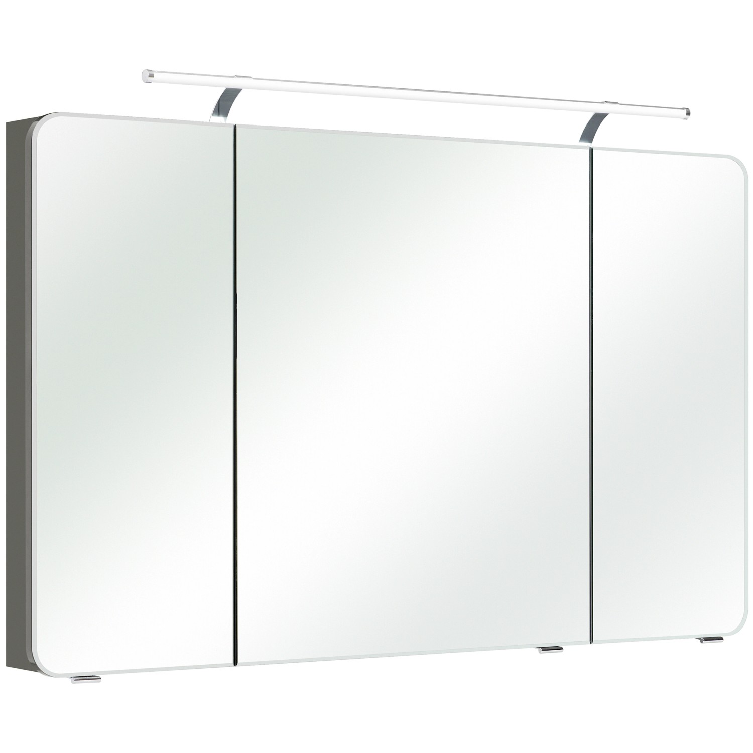 Pelipal Spiegelschrank Serie 4005 Quarzgrau Hochglanz 120 cm mit Softclose Türen von Pelipal