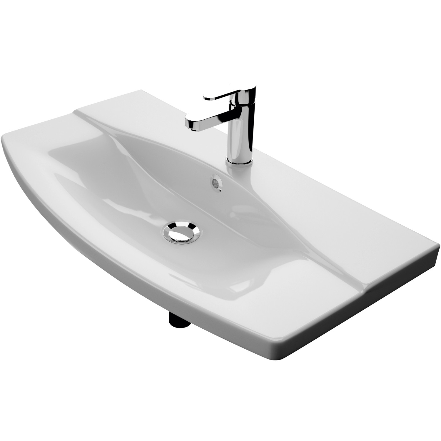 Pelipal Waschbecken Keramik 84 cm Quantum Kompakt Serie 4010 Weiß Pelipal Waschbecken Keramik 84 cm Quantum Kompakt Serie 4010 Weiß von Pelipal