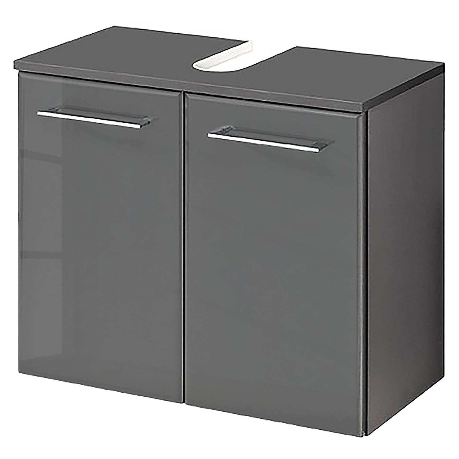 Pelipal Waschbeckenunterschrank Java Grey Spanplatte Hochglanz Anthrazit 60x53x33 cm (BxHxT) Modern von Pelipal