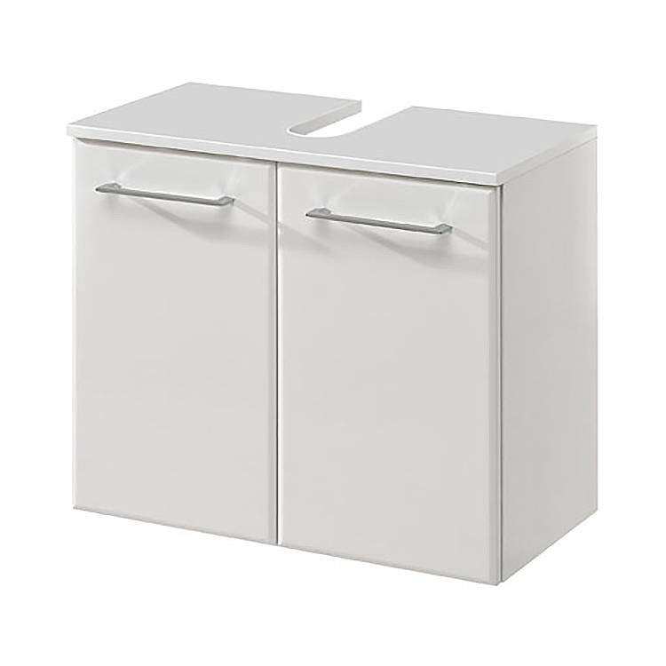 Pelipal Waschbeckenunterschrank Java White Spanplatte Hochglanz Weiß 60x53x33 cm (BxHxT) Modern von Pelipal